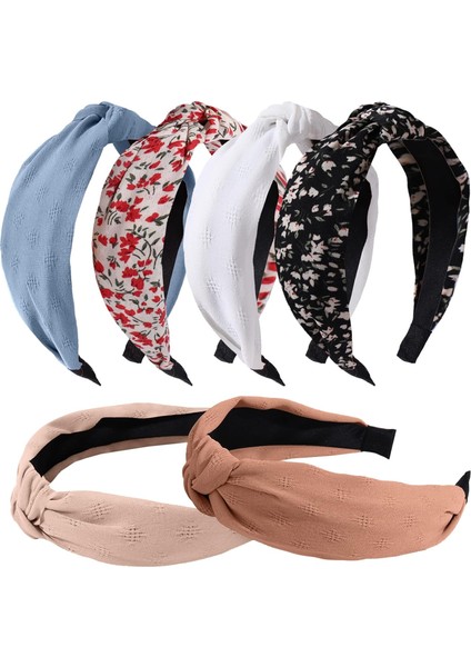 Pcs Women's Knotted Headband Non-Slip Women's Headband Fashion Cute Hairband Women's Wide Headband Non-Slip Hair Accessories (Yurt Dışından)