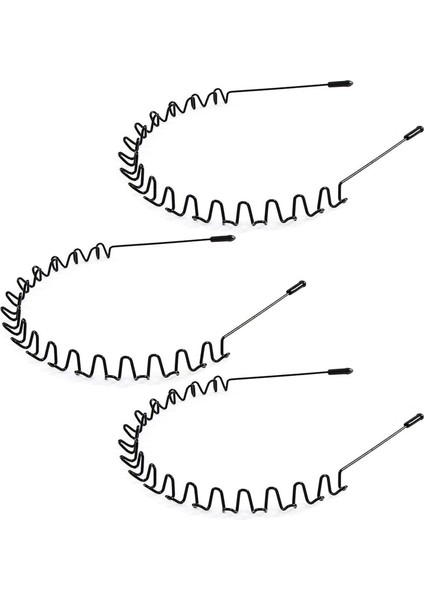 Metal Headband Fashion Women's Headband Unisex Wave Headband Outdoor Sports Headband Simple Elastic Non-Slip Hair Accessories (6 Pack) (Yurt Dışından)