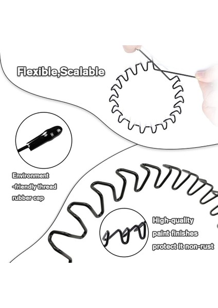 Metal Headband Fashion Women's Headband Unisex Wave Headband Outdoor Sports Headband Simple Elastic Non-Slip Hair Accessories (6 Pack) (Yurt Dışından) modelleri