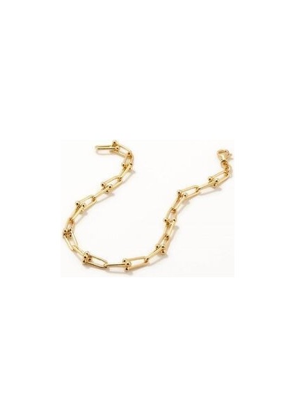 18 Ayar Altın Kaplama Gümüş Iç Içe Geçen Zincir Bileklik fırsatları