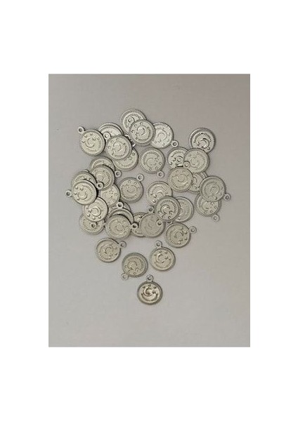 Oya, Abiye, Havlu, Çeyiz Vb. El Işleme Metalik Kaplama Plastik Pul. 11MM. TAKRIBEN:270-275 Adet.