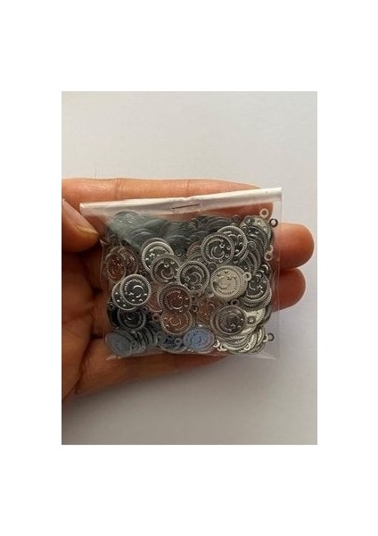 Oya, Abiye, Havlu, Çeyiz Vb. El Işleme Metalik Kaplama Plastik Pul. 11MM. TAKRIBEN:270-275 Adet. modelleri