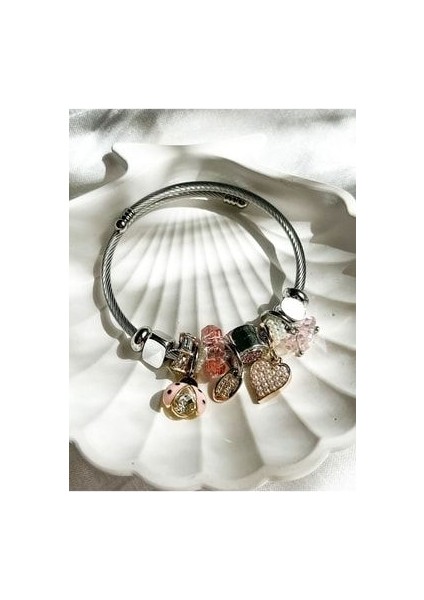 Vera Jewellery Çelik Uğur Böceği Charmlı fiyatları