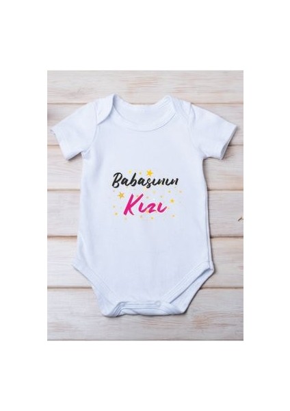 Babasının Kızı Baskılı Pamuk Bebek Zıbını