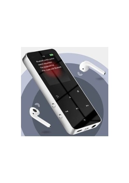 Bluetooth Lu Mp3-Mp4 Çalar Ses Kayıt Fm Radyolu Şarjlı Mp4 Player Dahili Hoparlör 8gb Hafızalı