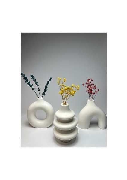 Minimal Vazo Set 3'lü Bohem Biblo Minyatür 3lü Vazo fiyatları