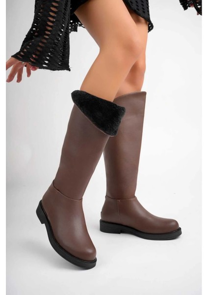 05989 Kadın Uzun Duz Taban Çizme