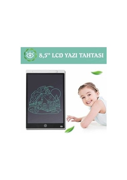 Dijital Kalemli Çizim Yazı Tahtası Not Yazma Eğitim Tableti Writing Tablet 8,5 Inç Tablet