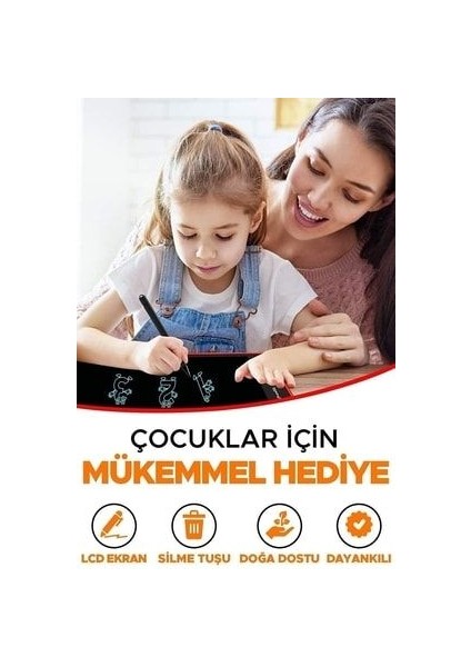 Dijital Kalemli Çizim Yazı Tahtası Not Yazma Eğitim Tableti Writing Tablet 8,5 Inç Tablet