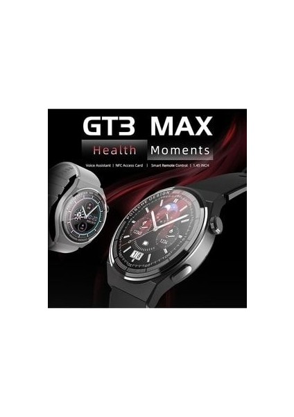 Gt3 Max Porshe 22MM Ios Android Uyumlu Akıllı Saat Bt Arama Cevaplama Özellikli 1,45INÇ Tam Ekran