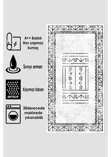 Kaymaz Taban Yıkanabilir 2'Li Banyo Paspası Seti Klozet Takımı Banyo Halısı