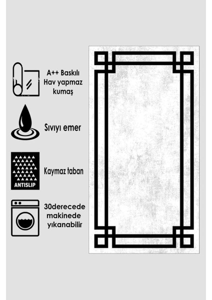 Kaymaz Taban Yıkanabilir 2'Li Banyo Paspası Seti Klozet Takımı Banyo Halısı