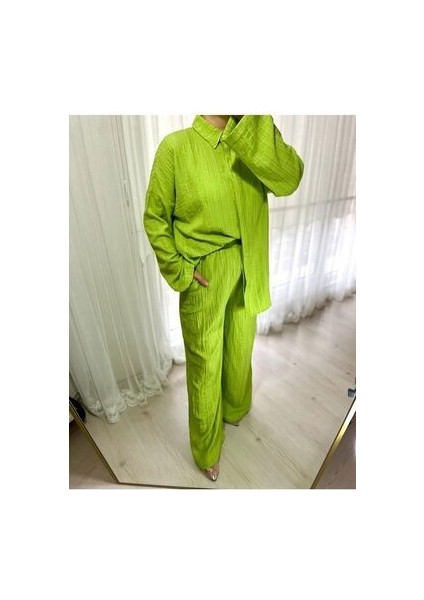 Kadın Gofre Kumaş Alt-Üst Takım