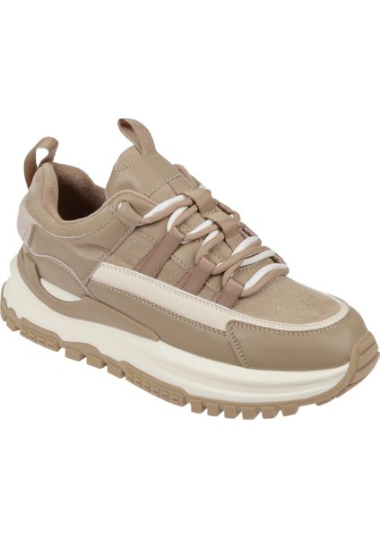 Çift Bağcıklı Kadın Spor Ayakkabı GJ-331 Camel