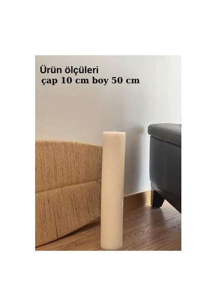 Beyaz Büyük Blok Kokulu Mum Silindir Dev Dekoratif Mum modelleri