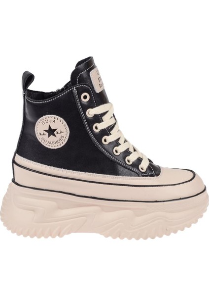 Uzun Konçlu Kadın Spor Ayakkabı GJ-345 Siyah fiyatları