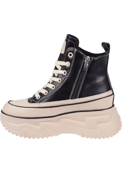 Uzun Konçlu Kadın Spor Ayakkabı GJ-345 Siyah modelleri