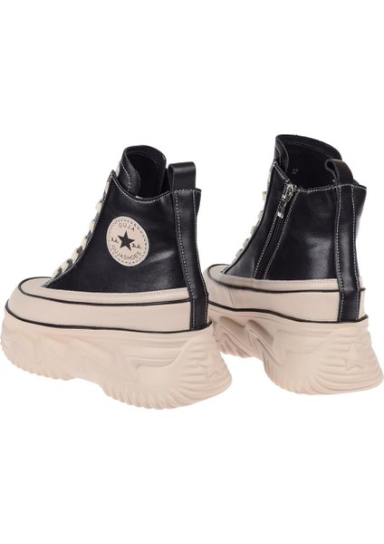 Uzun Konçlu Kadın Spor Ayakkabı GJ-345 Siyah indirimleri