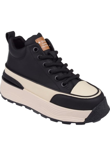 Uzun Konçlu Kadın Spor Ayakkabı GJ-3011 Siyah
