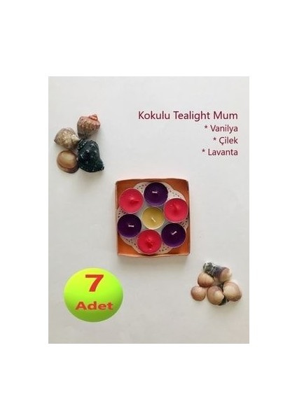 Bonvii Int Kokulu Mum Tealight 7'li