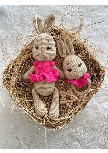 Amigurumi Örme Uyku Arkadaşı & Çıngırak Tatlı Tavşancıklar