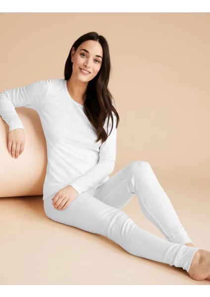 Marks & Spencer Fitil Detaylı Legging Termal Tayt