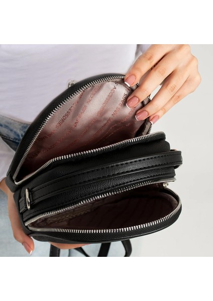 Vera Çanta Nas Bag Mini Kadın Sırt ,el ve Omuz Çantası Dönüştürülebilir Tasarım Siyah Mercan modelleri