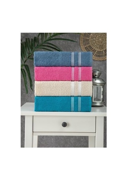 Stripe 4 Lü El & Yüz Havlu Seti