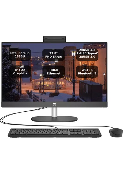 Proone 240 G10 Intel Core I5 1335U 16GB 256GB SSD 23.8" Fhd Windows 11 Pro All In One Tümleşik Bilgisayar 8T2W5ES W2