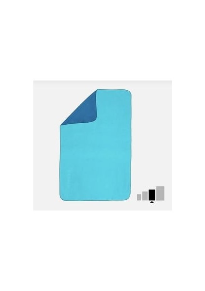 Nabaii Gift Tarafl: Mikrofiber Havlu - L Boy - Mavi / Yesil - 80 x 130 cm