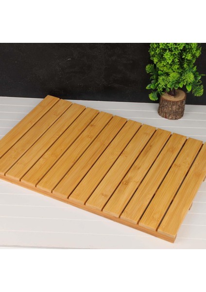 Bambu Büyük Boy Banyo Matı Banyo Paspası 40 x 60 cm