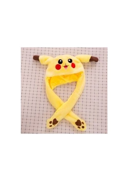 Kulakları Hareket Eden LED Işıklı Pokemon Go Pikachu Kulaklı Şapka & Peluş Oyuncak Tiktok Şapka 50CM fırsatları