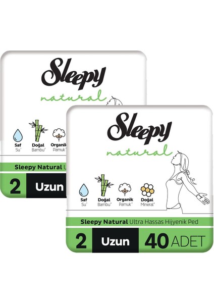 Natural Ultra Hassas Hijyenik Ped Uzun 80 Adet Ped