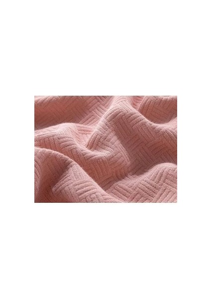 Plain Pamuklu Çift Kişilik Pike 200X220 cm Pembe modelleri