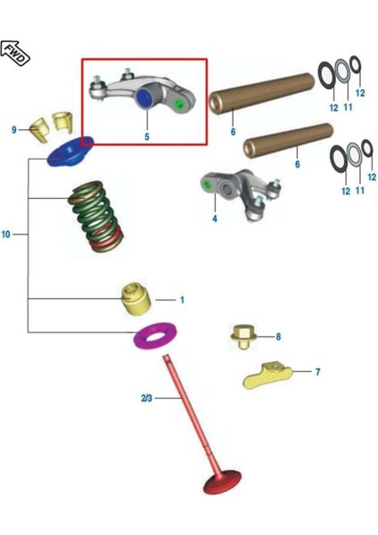 Bajaj Pulsar Ns 200,RS 200 Piyano Orjinal Egzoz (Ex) Subap Iticisi Tüm Yıllara Uygun modelleri