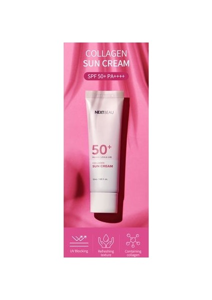 Nextbeau Aydınlatıcı Leke Karşıtı Kolajen Güneş Kremi Spf 50+ Pa++++