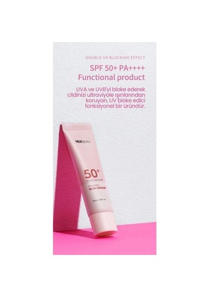 Nextbeau Aydınlatıcı Leke Karşıtı Kolajen Güneş Kremi Spf 50+ Pa++++