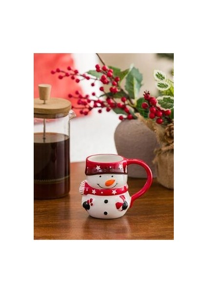Yılbaşı Temalı Seramik Kupa 300 ml