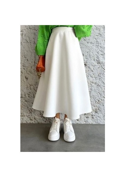 Scuba Kumaş Geniş Çan Etek