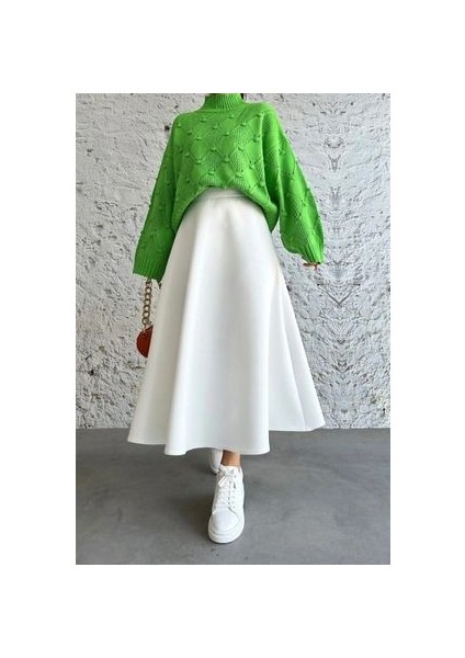 Scuba Kumaş Geniş Çan Etek fiyatları