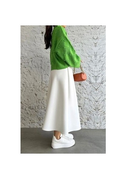 Scuba Kumaş Geniş Çan Etek fırsatları