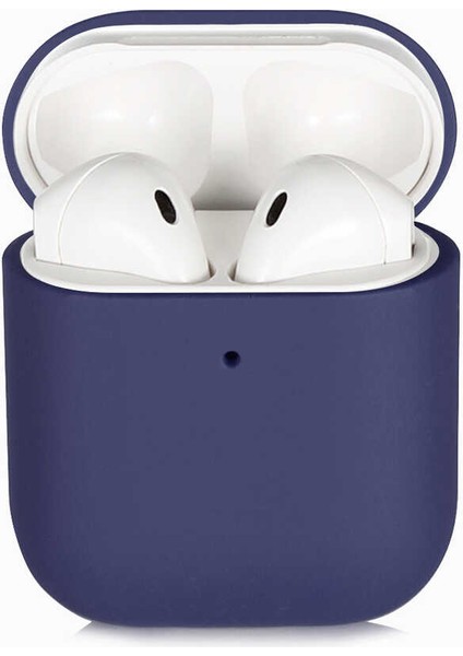 - Apple Airpods 1. Nesil - Kılıf Darbelere Karşı Dayanıklı Silk Silikon Kılıf - Saks Mavi - T13946