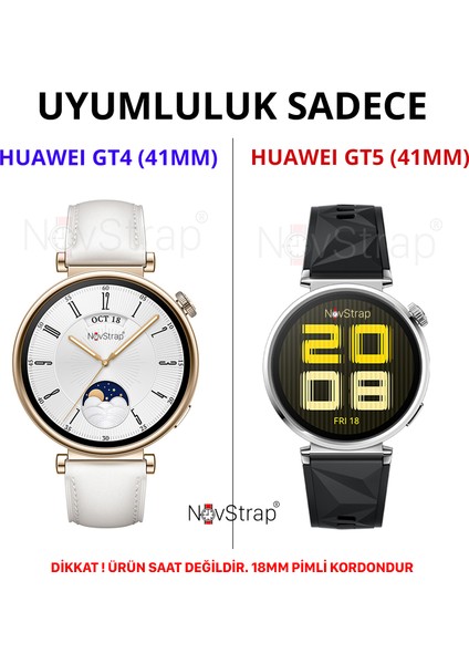 Huawei Watch Gt6 41mm Gt4 41mm Gt5 41mm ile Uyumlu Kordon (18mm Pimli) Yumuşak Jel Silikon Kayış fiyatları