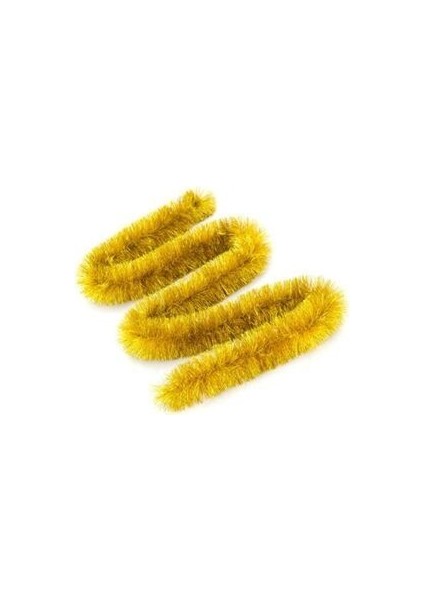 Yılbaşı Ağacı Süsleme 180 cm Kalın Sim Süsü Gold Noel Süsleme Garland Yılbaşı Süsü 5cm