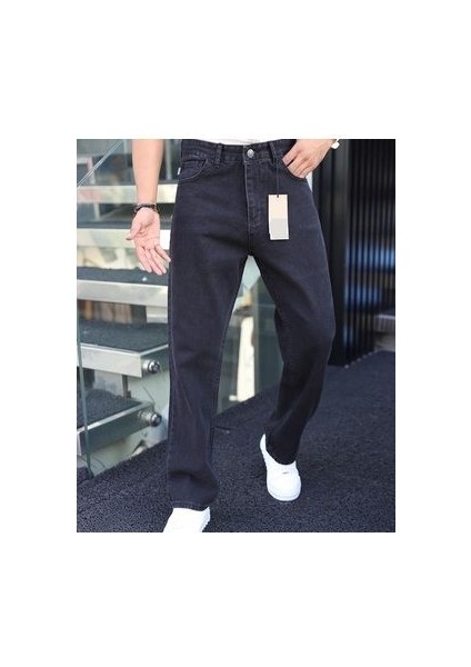 Kopya - Erkek Baggy Fly Loose Fit Jeans Kot Pantolon