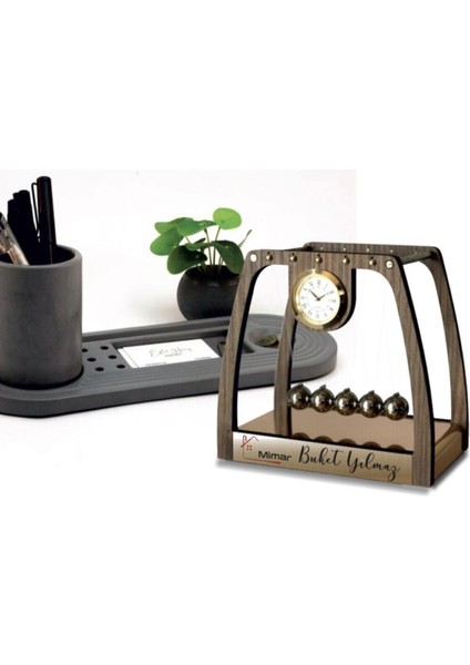 Kişiye Özel Kahverengi Ahşap Masa Üstü Denge Topları, TR Menşei indirimleri