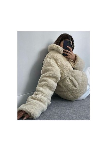Peluş Kabartma Teddy Şişme Mont fırsatları