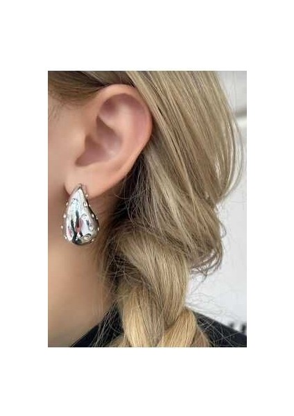 Taşlı Trend Italyan Bottega Gözyaşı Damla Küpe fiyatları