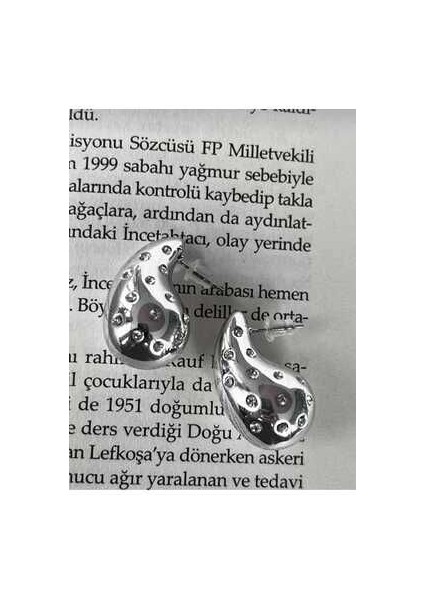 Taşlı Trend Italyan Bottega Gözyaşı Damla Küpe fırsatları