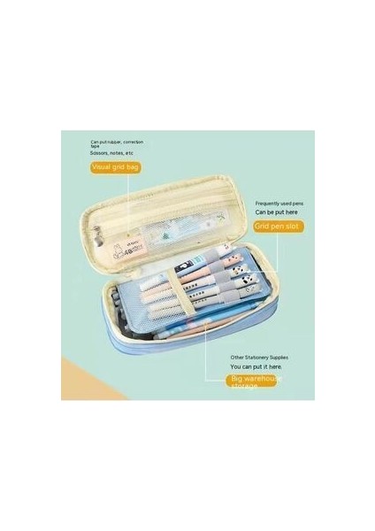 Special Geniş Kapasiteli Büyüyebilen Kanvas Kalemlik Açık Mavi fiyatları